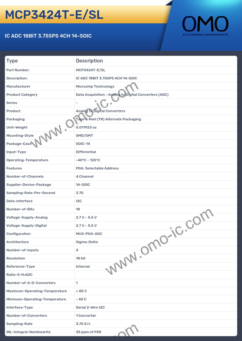 MCP3424T-E/SL
