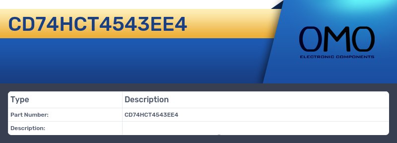 CD74HCT4543EE4