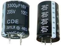 Type 381LX/383LX Aluminum Capacitors