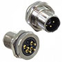M12 Power L-Code Panel Mount PCB Connectors